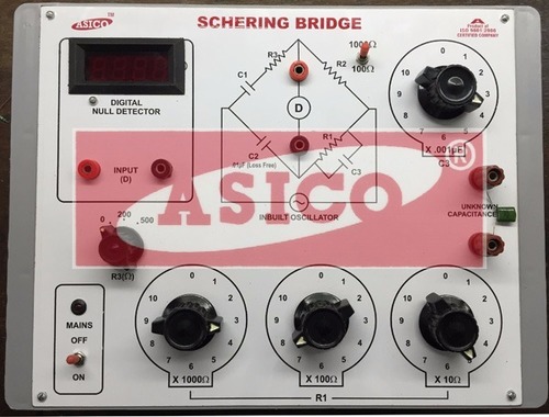 Schering Bridge with Null Detector & Oscillator