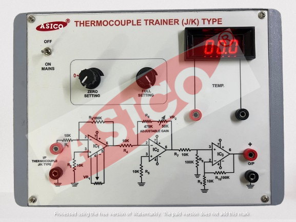 Thermocouple Transducer Trainer - Built-In IC Regulated Power Supply, 3.5 Digit DPM Display | User's Manual Included, Attractive ABS Plastic Cabinet