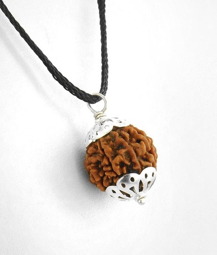 8 Faced Rudraksha Bead Silver Pendant