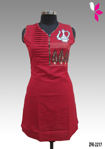 Linen Embroidered Kurti