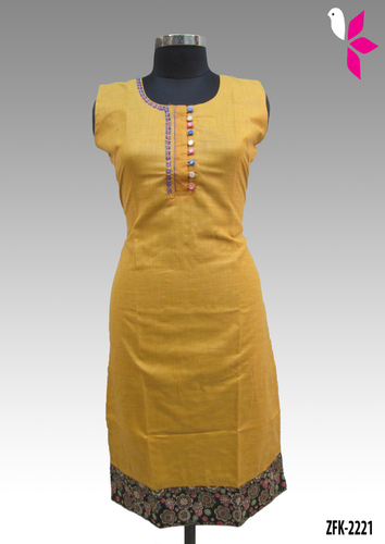 Linen Embroidered Kurti