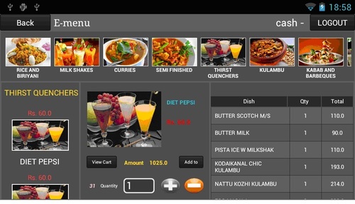 E- Menu Retail POS