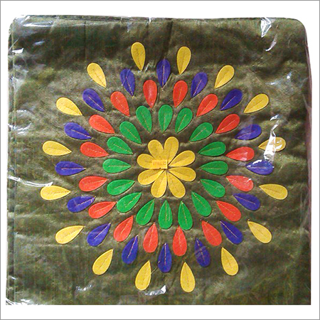 Elegant Design Cushion Cover - Cotton, 16x16 Inches, Olive Green | Set of 5, Floral Pattern, Envelope Closure