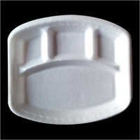 White Thermocol Plain Disposable Plates