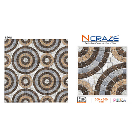 Digital Floor Tile Manufacturer India - Ceramic 300x300 mm Brown, Durable, Easy Cleaning, Strong, Stylish Design