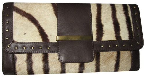 Fur Leather Ladies Clutch Bag