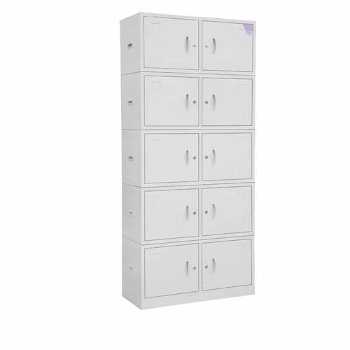 White Stainless Steel Filing Cabinet - Five Drawers, Variable Dimensions, White | Secure Storage, Space Saving, Durable, Organized Filing, Easy Access