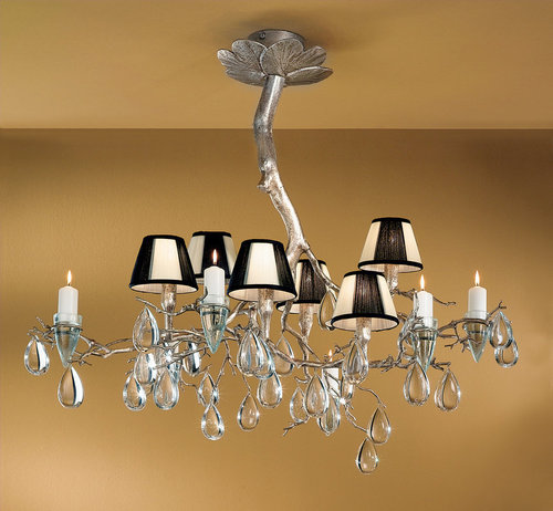 Silver Crystal Chandelier 