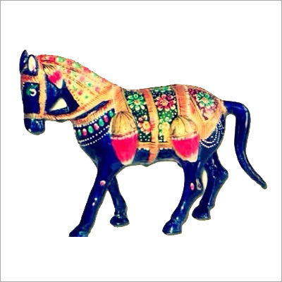 Meenakari Horse Statues