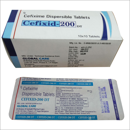 Cefixime Dispersible Tablets
