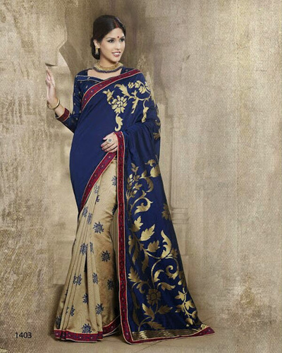 Qualified Blue Banarasi Suit