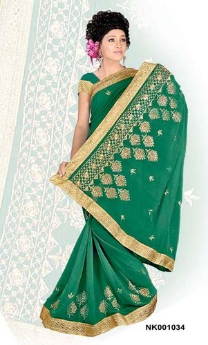 Green Indian Tradition Sarees