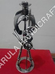 Saxophone Player Metal Nut And Bolt Figure Music