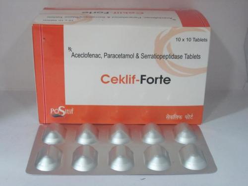 Aceclofenac,PCM & Serratiopeptidase Tablets