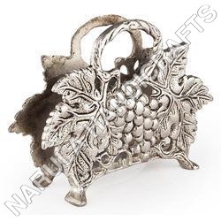 White Metal Napkin Holder
