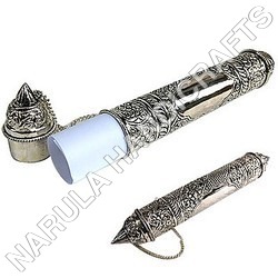 White Metal Message Case