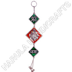Shri Ganesh Namah Door Hanging in White Metal