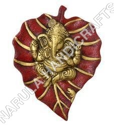 Ganesha White Metal Wall Hangings
