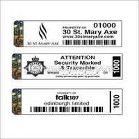 Barcode Labels With Hologram Sticker - Adhesive Vinyl, Variable Dimensions | Innovative Designs, Digital Printing, Glossy Finish, Permanent Adhesive, Rectangular Shape