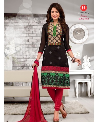 Black Low Range Designer Chanderi Suit
