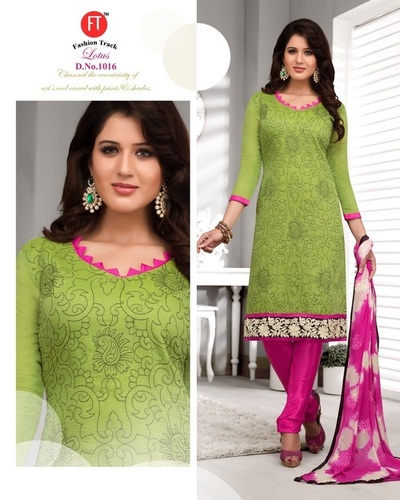Olive Green Low range Designer chanderi Suit