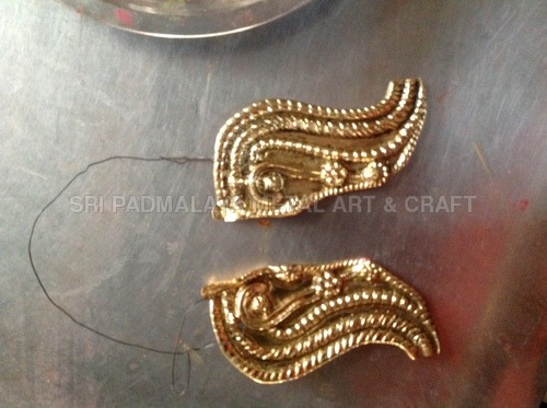 4324 - Brass, 2x3 Inches, Gold Plated | Intricate Design, Lightweight, Handmade, Durable, Elegant Style
