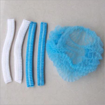 Bouffant Cap - Non-woven Fabric, One Size, Light Blue | Elastic, Soft Fabric, Secure Fit, Comfortable, Disposable, Breathable, Lightweight, Durable