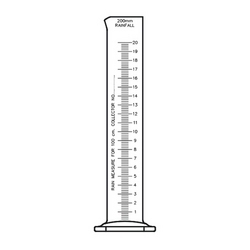 Cylinder,Rain Measure,Metric Scale,Graduated,Round Base