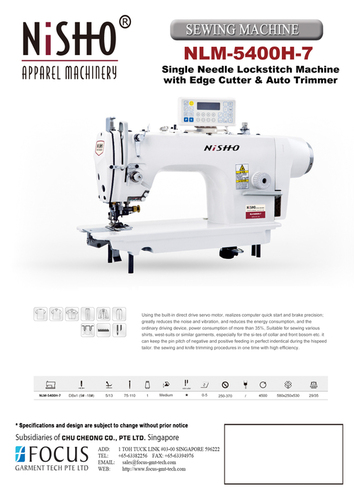 DIRECT DRIVE EDGE CUTTING MACHINE.