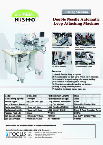 AUTOMATIC LOOP ATTACHING MACHINE.