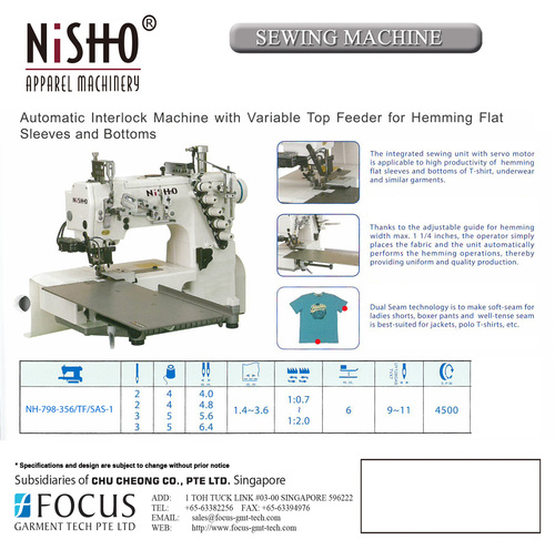 AUTOMATIC SLEEVE HEMMING MACHINES.