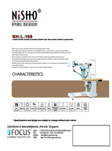 DOUBLE NEEDLE CYLINDER BED MACHINE
