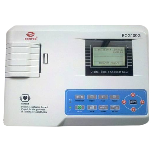 ECG Machine - Single Channel, 99% Accuracy, Compact Design, Thermal Paper, Lightweight 2 kg