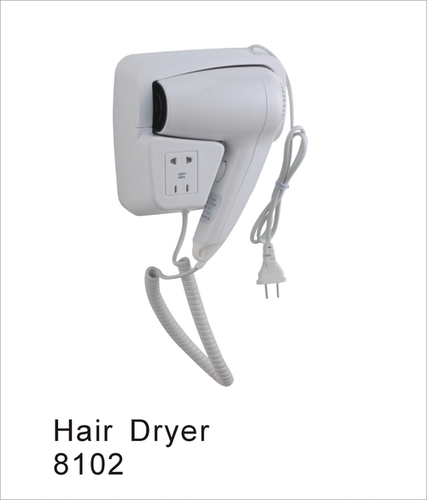 Automatic Hair Dryer - ABS Plastic, 15x12x8 cm, White | Auto On/Off, Fast Drying, Wall-Mounted, Energy Efficient