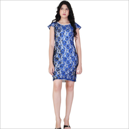 White & Blue Short Dress