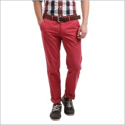Men Red Chinos