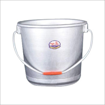 Aluminium Kitchen Bucket - Capacity 10-25 LTR Cylindrical Shape | Anodized Finish Rubber Grip Handle Durable Easy to Clean Stain Proof