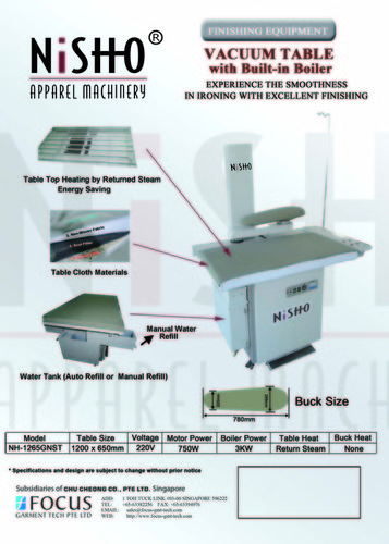 VAUM Table With In Built Boiler - Steel, 1200x500mm, 6L Boiler, 3Kw Power | Fast Heating, Even Steam, Bulk Ironing, Energy Saving