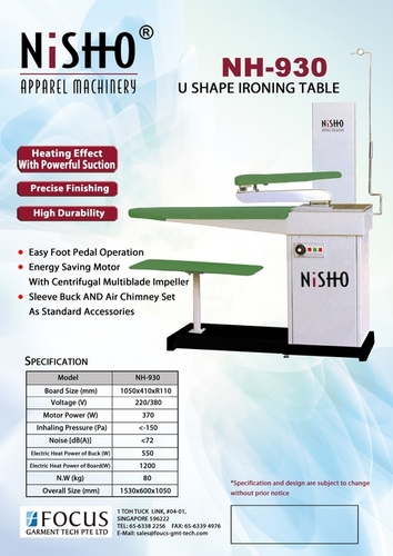 U SHAPE IRONING TABLE.