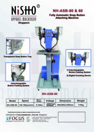 AUTOMATIC SNAP ATTACHING MACHINE.