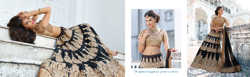BLACK AND GOLD BRIDAL WEAR