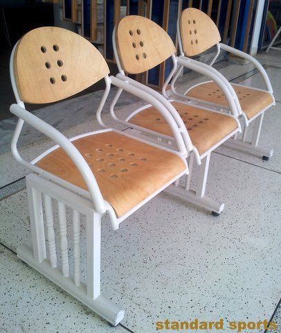 Outdoor Garden Benches - Metal & Wood, 40x50x80cm, Beige | Durable, Comfortable Seating, Weather Resistant