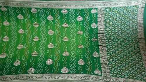 colourful Banarasi Bandhani Saree