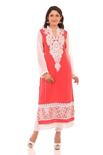 Art Georgette Embroidery Readymade Kurti