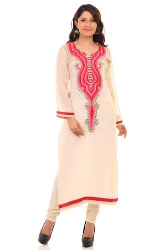 Designer Embroidery Georgette Kurti