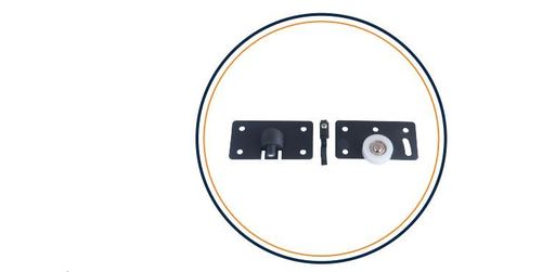 Sliding Fitting For Wardrobe VAP 02 - Metal 10x5x2cm Black | Smooth Sliding 35kg Capacity Kit