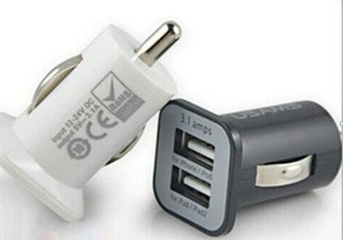 5V 3.1A Square bottom Dual USB car charger for smart phone