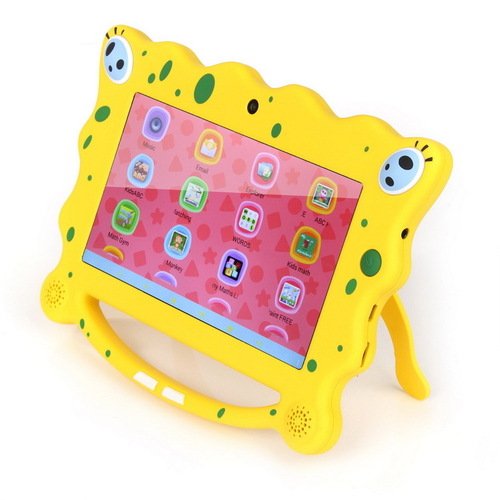 7inch 8GB Android 4.4 KitKat Dual Core Dual Cam Cute Cartoon Kids Babypad Tablet SpongeBob
