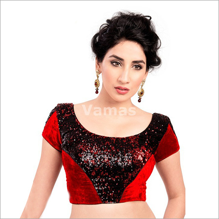 Red Velvet Blouse