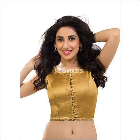Gold Satin Crop Top